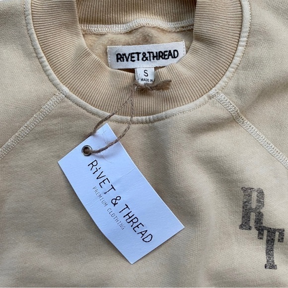 MADEWELL Rivet & Thread Tigers Graphic Easy Sweatshirt in French Vanilla NWT - Picture 7 of 12